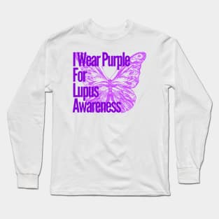 I Wear Purple For Lupus Awareness Long Sleeve T-Shirt